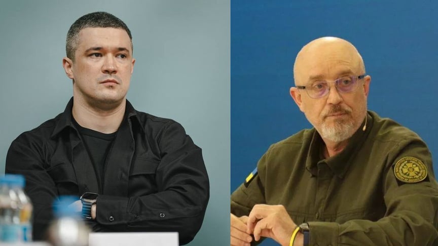 Зліва направо. Колишні міністри оборони Михайло Федоров і Олексій Резніков