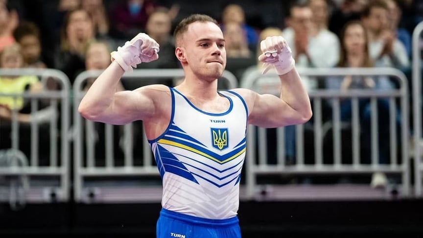 Украинский гимнаст Олег Верняев на этапе Кубка мира в США, 7 марта 2020 года