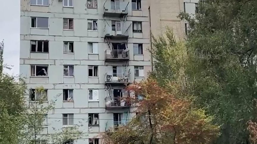 Последствия обстрела Запорожья