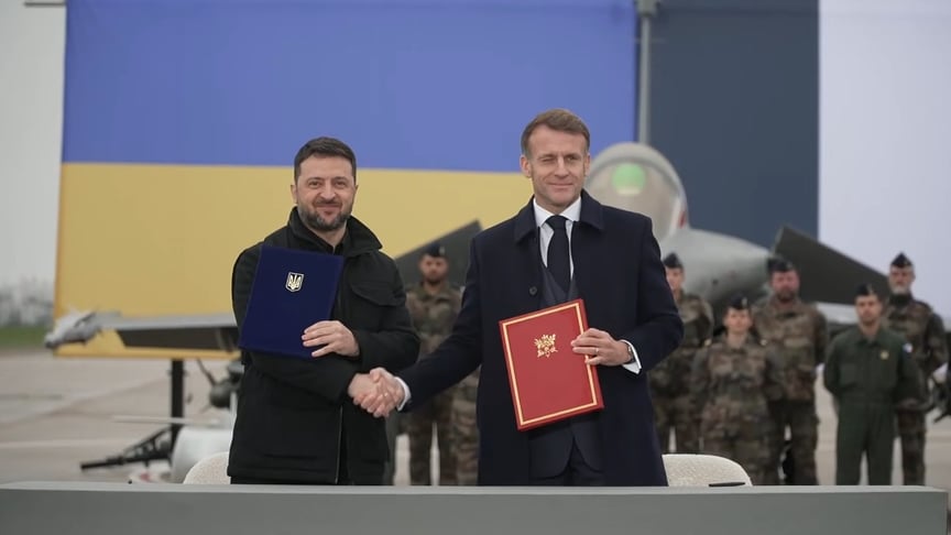 Президент України Володимир Зеленський та президент Франції Емманюель Макрон