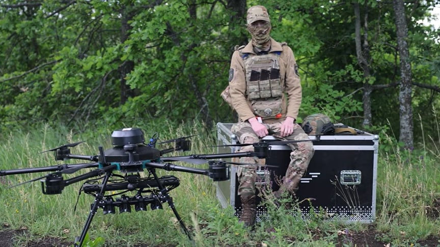 Фото ілюстративне. Військові Державної прикордонної служби України працюють із БпЛА Vampire
