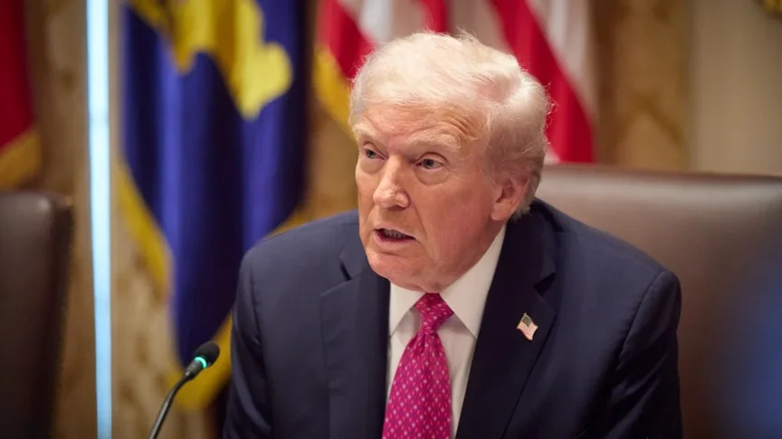 Президент США Дональд Трамп під час зустрічі з президентом України 17 жовтня 2025 року