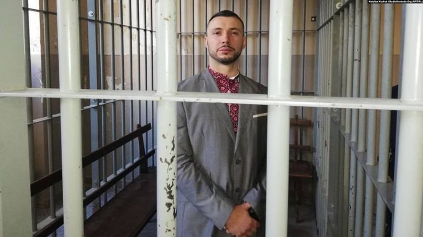 Украинский военный Виталий Маркив в итальянском суде, Павия, 15 марта 2019 