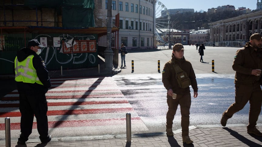 The police and National Guard presence has increased due to the quarantine.