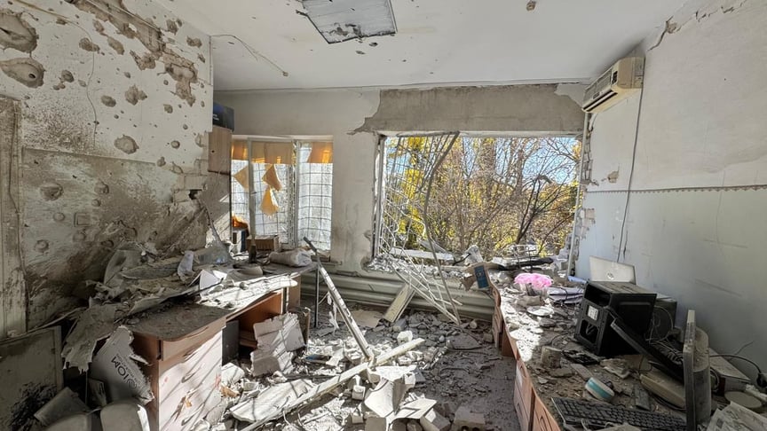 Постраждала лікарня у Херсоні