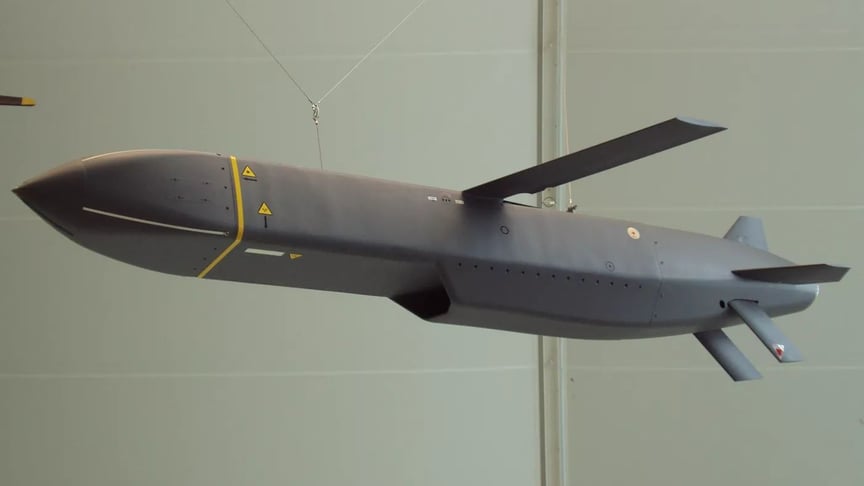 Ракета Storm Shadow, выставленная ​​в Музее Королевских военно-воздушных сил в Лондоне