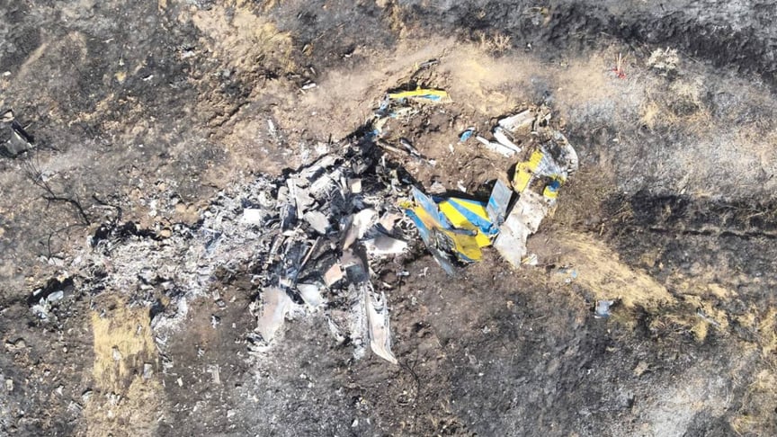 Уламки українського МіГ-29, який упав на Одещині