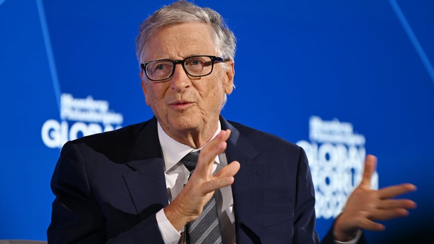 Білл Гейтс під час виступу на Bloomberg Philanthropies Global Forum у Нью-Йорку, 24 вересня 2025 року