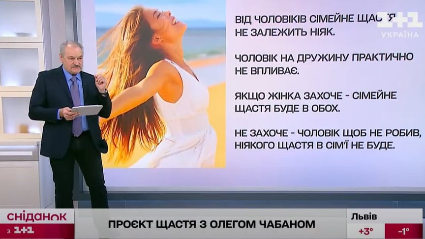 Психіатр Олег Чабан в ефірі програми «Сніданок з 1+1» Психіатр Олег Чабан в ефірі програми «Сніданок з 1+1»