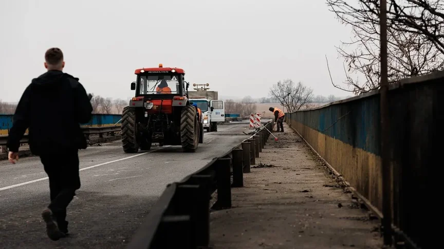 Міст у селі Маяки, який обстрілювали росіяни