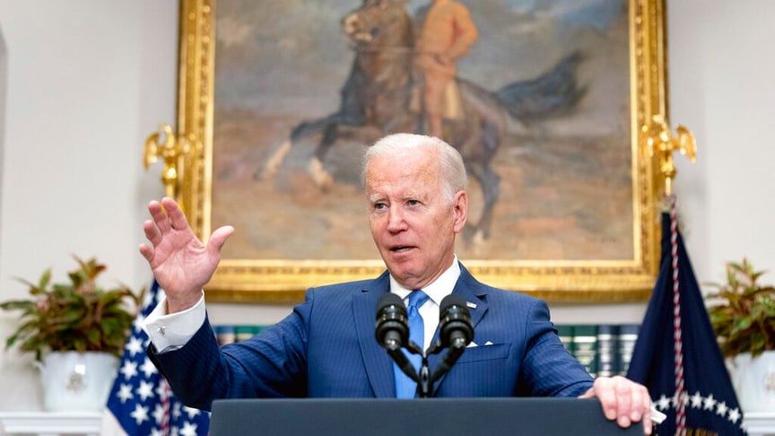 Президент США Джо Байден під час промови про Україну, 28 квітня 2022 року