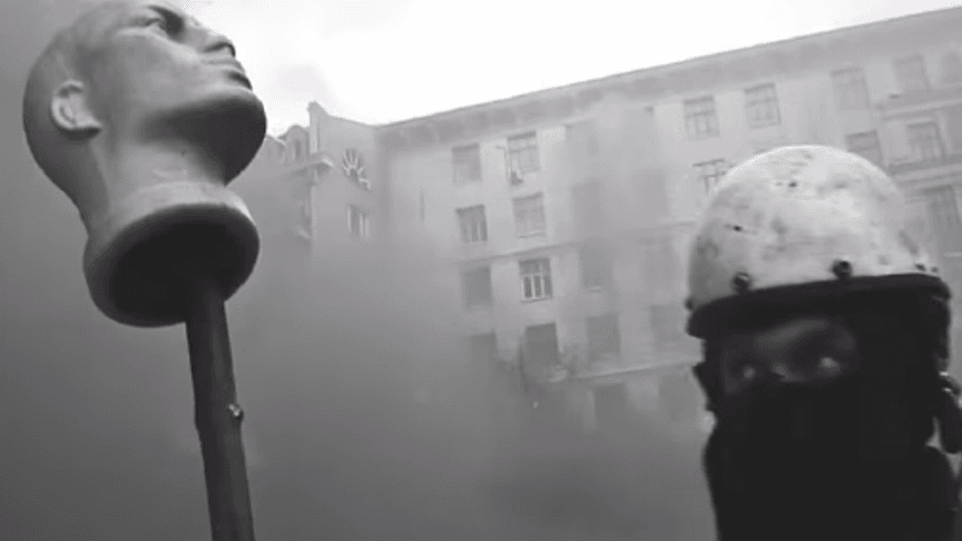 Flare up of Violence during EuroMaidan, January, 2014. Kyiv, Ukraine.