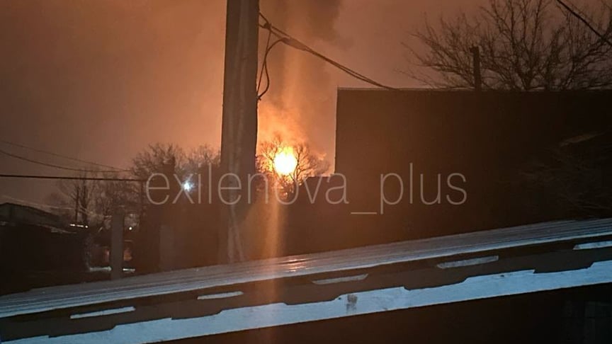 НПЗ горить у селищі Ільський Краснодарського краю рф