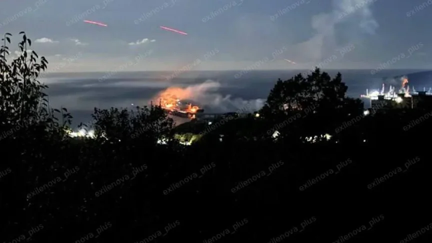 Пожежа на танкері в місті Туапсе Пожежа на танкері в місті Туапсе