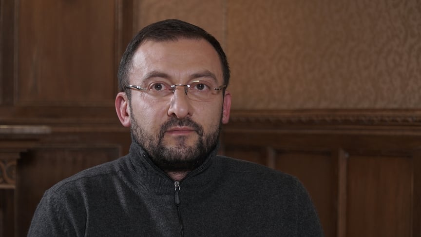 Kyiv City Councilmember Vyacheslav Sobolev speaks to htv_prod_adminadske on January 9.