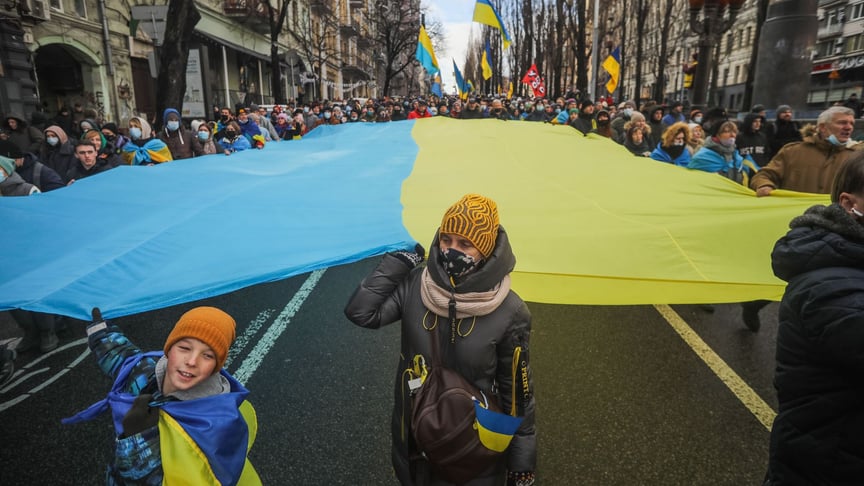 Марш единства в Киеве, 12 февраля 2022 года