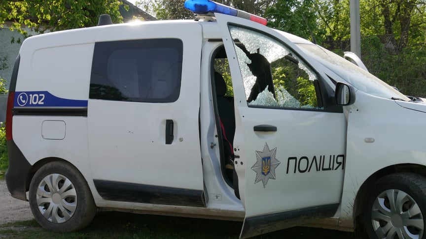 Пошкоджений автомобіль поліції