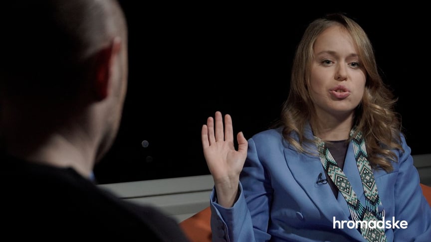 Депутат фракции «Слуга народа» Елизавета Ясько в студии hromadske. Киев, 18 января 2021 года