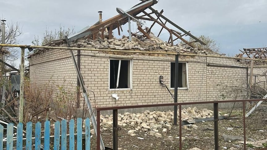 Последствия российского обстрела поселка Заречное, 3 ноября 2023 года
