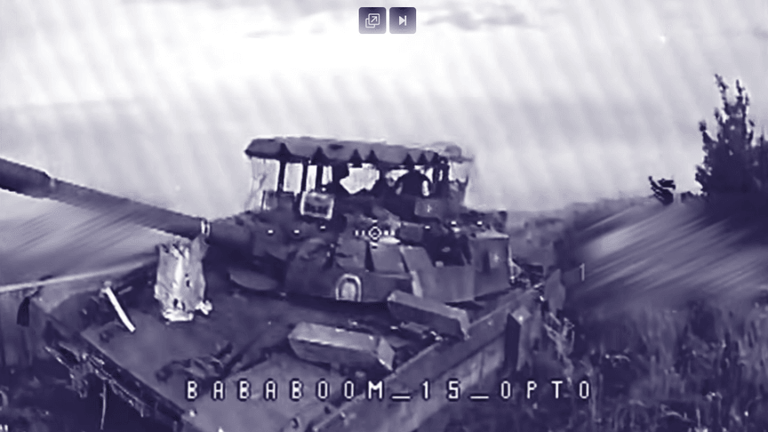 Ураження російського танка підрозділом «Фенікс» під час відбиття штурму на Добропільському напрямку