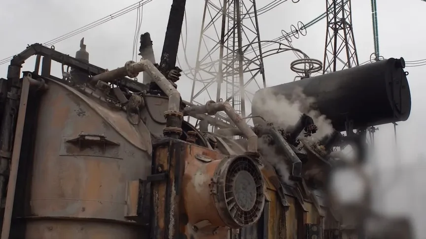 Ілюстративне фото. Трансформатор на об’єкті «Укренерго» після російського удару