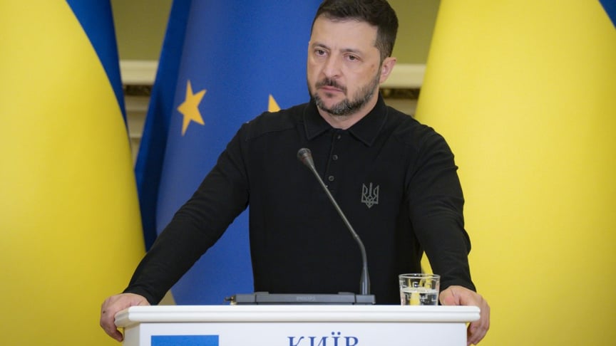 Президент Володимир Зеленський на пресконференції у Києві, 17 вересня 2025 року