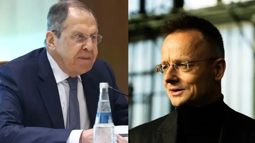 Міністр закордонних справ росії Сергій Лавров та МЗС Угорщини Петер Сіярто