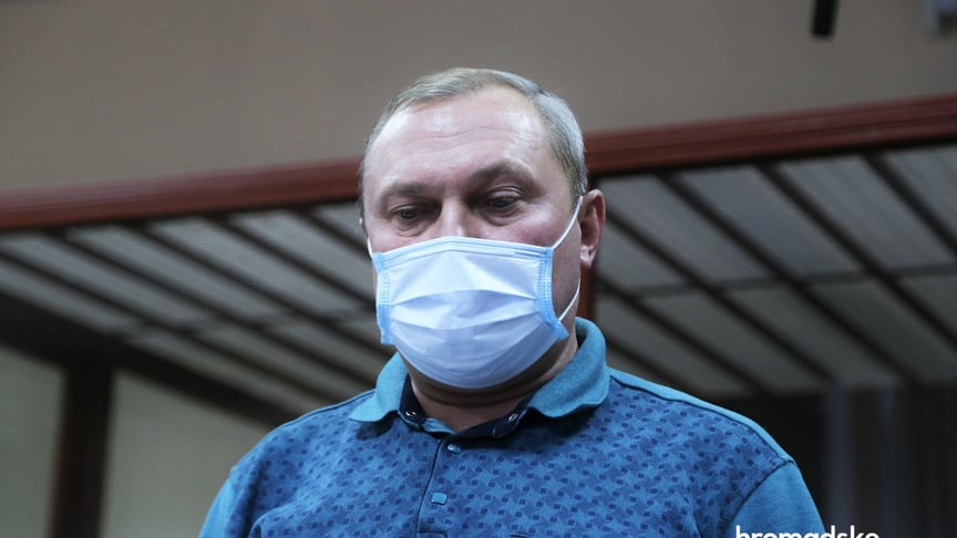 Отстраненный командир воинской части А-4104 Вячеслав Глазунов в Печерском суде Киева, 22 декабря 2020 года