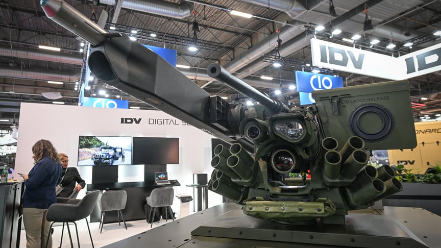 Легка ракетна установка FZ602 компанії Thales Belgium SA, представлена на виставці Eurosatory Defense and Security, 21 червня 2024 року