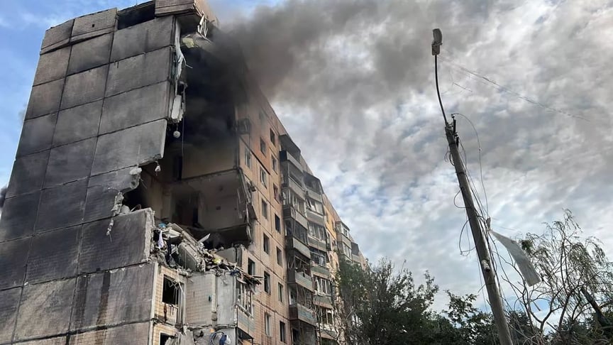 Последствия ракетного удара по Кривому Рогу, 31 июля 2023 года