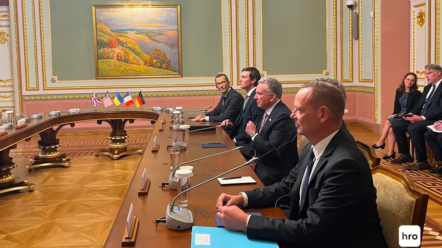 Cпецпредставники президента США Джаред Кушнер і Стів Віткофф у Києві, 6 вересня 2026 року Спецпредставники президента США Джаред Кушнер і Стів Віткофф у Києві, 6 вересня 2026 року