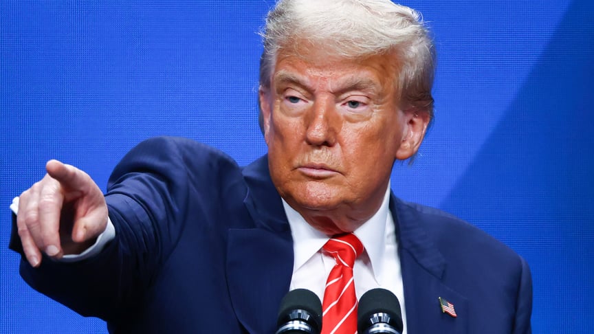 Президент США Дональд Трамп під час саміту НАТО в Гаазі Президент США Дональд Трамп під час саміту НАТО в Гаазі