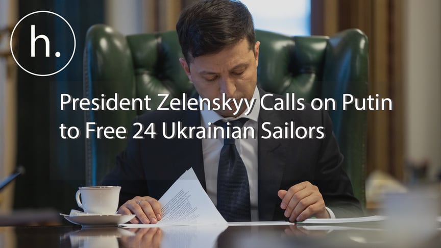 24 Ukrainian sailors captured by Russia's FSB in November.
