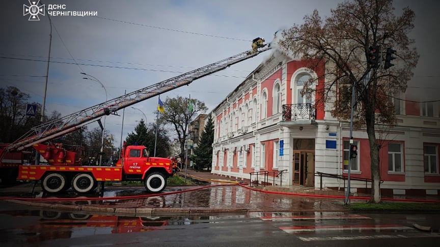 Последствия российских обстрелов в Прилуках