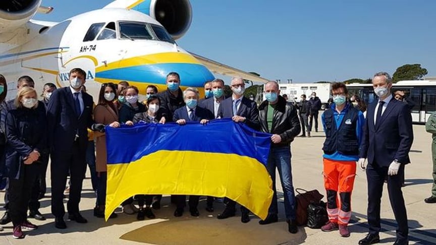 Arrival of Ukrainian doctors to Italy, April 4, 2020