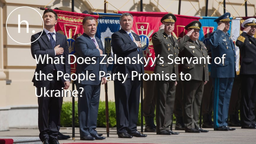 The President of Ukraine Volodymyr Zelenskyy (L) on his inauguration day on May 20.