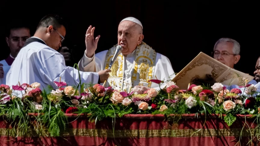 Pope Francis during his Easter message, April 9, 2023
