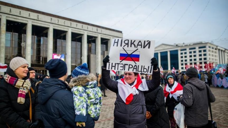 Protesters in Minsk Oppose 'Union State' with Russia