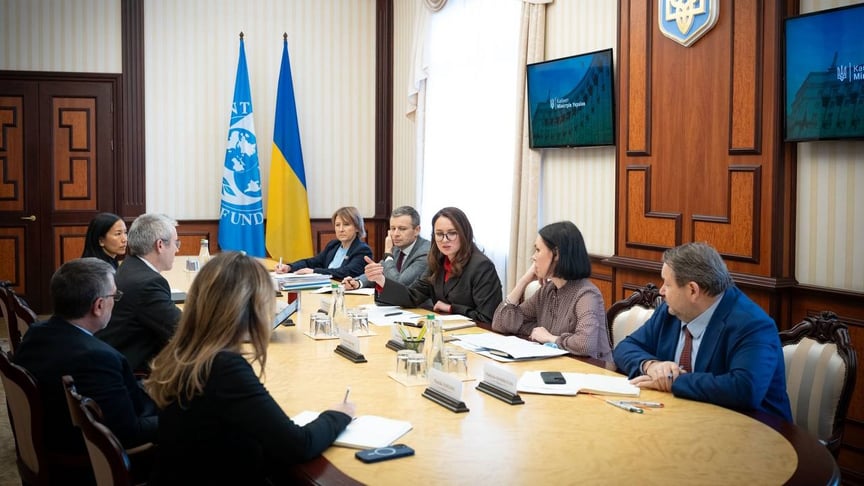 Прем’єр-міністерка Юлія Свириденко на зустрічі з місією Міжнародного валютного фонду