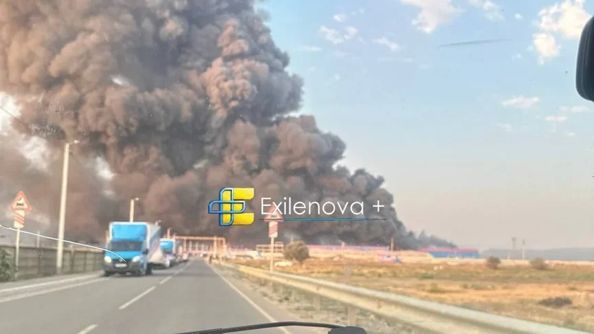 Пожар на складе Ozon в Дагестане