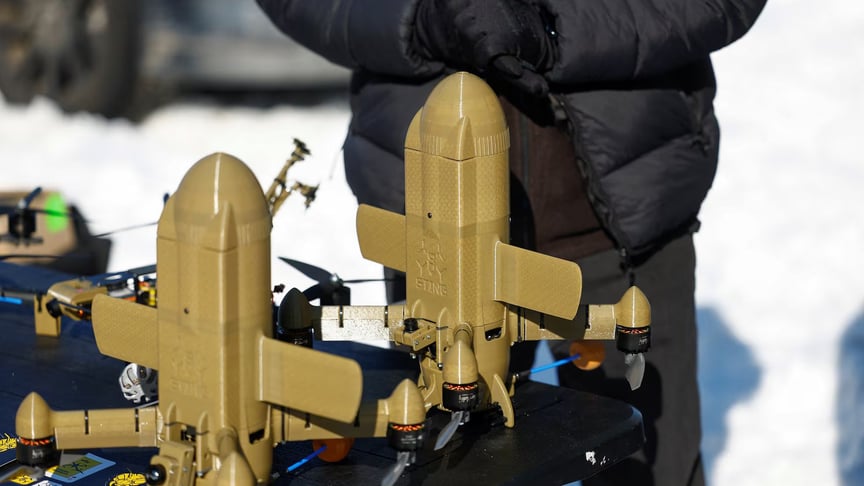 Дрон-перехоплювач STING, який виробляють  «Дикі Шершні»