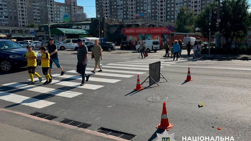 Місце, на якому збили 23-річну військову в Києві