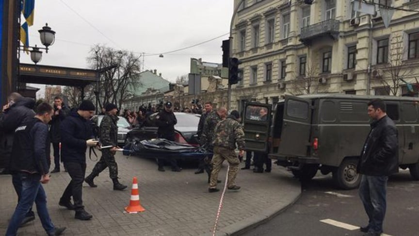Voronenkov was killed while walking inside the hotel.