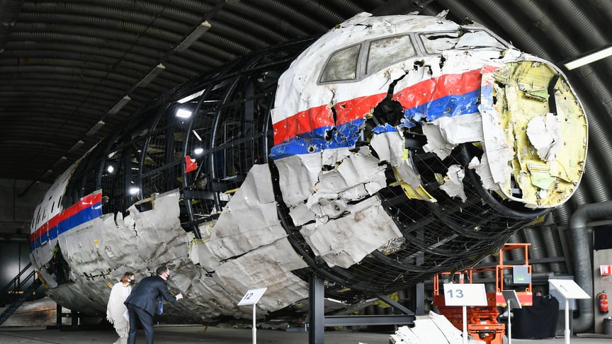Реконструкція уламків MH17 у межах судового розгляду справи, травень 2021 року
