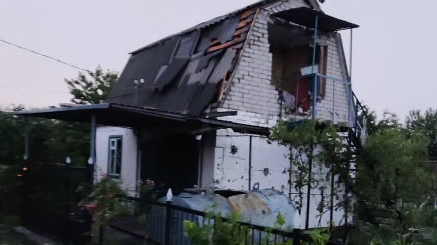 Consequences of the shelling of the town of Apostolove in Dnipropetrovsk Oblast