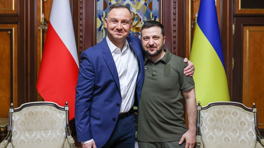 Президенты Польши и Украины — Анджей Дуда и Владимир Зеленский