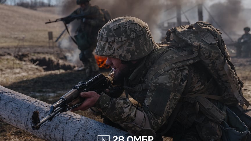 Ілюстративне фото. Військові 28 ОМБр під час навчань