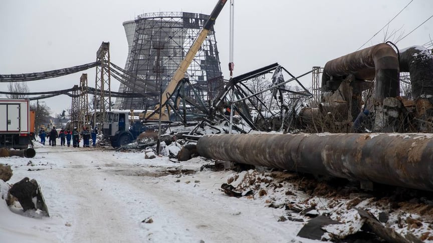 Пошкоджена Дарницька ТЕЦ