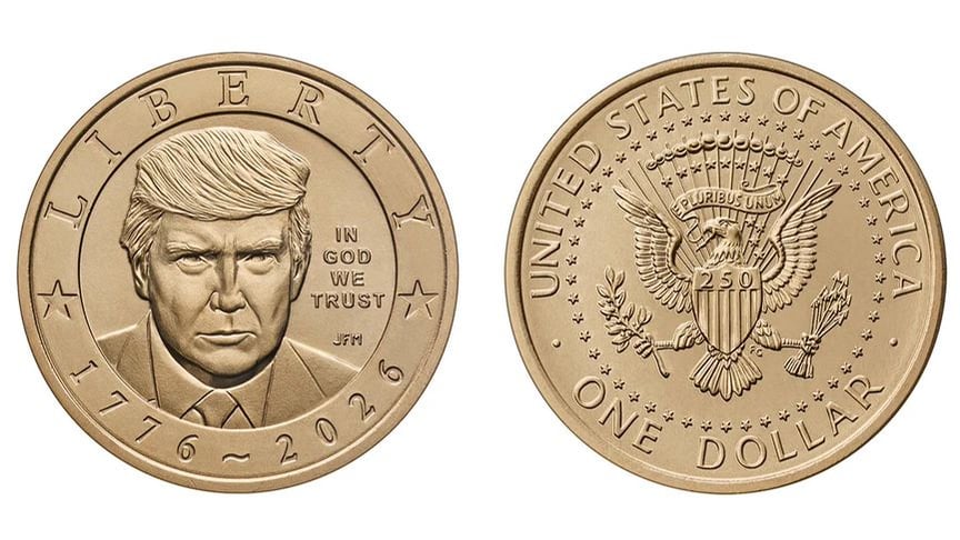 Дизайн монети із зображенням Дональда Трампа
