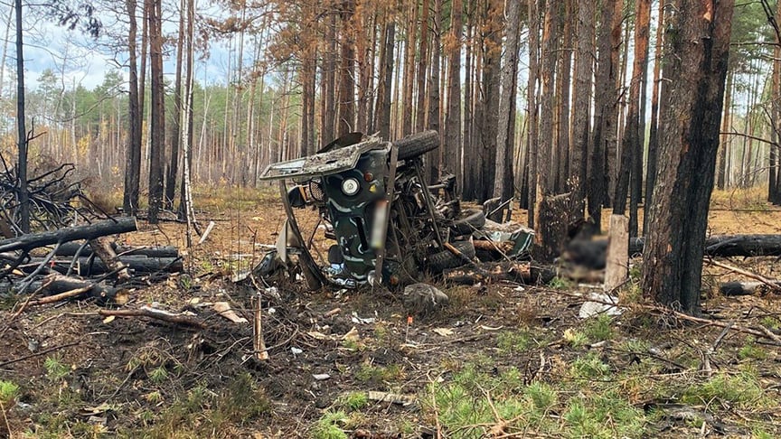 Автомобіль, який 31 жовтня наїхав на вибуховий пристрій на Житомирщині